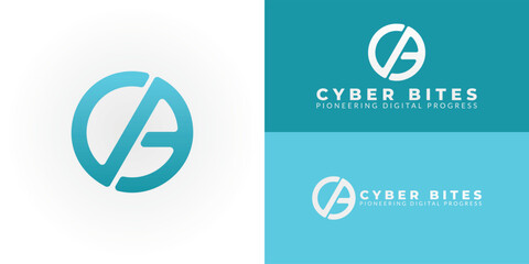 Wall Mural - modern technology logo featuring abstract cb initials within a sleek circle. perfect for innovative 