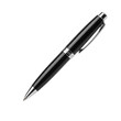 © enamulhaque200 - Shiny black metal pen with silver accents isolated on transparent background