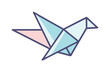 © MstSUMI - Pastel Origami Bird Icon Flat Vector Design flat design