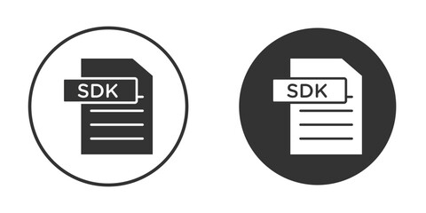 SDK icon design flat silhouette style