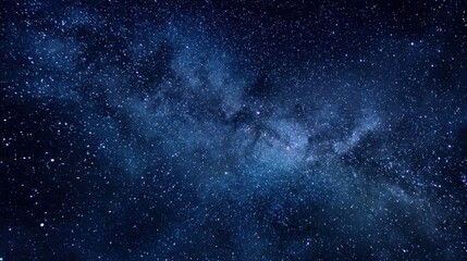 Wall Mural - Radiant Celestial Bodies: A Minimalist View of Twinkling Stars Against a Deep Blue Night Sky
