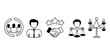 © adobestockimagesai - Set of 5 business icons vector