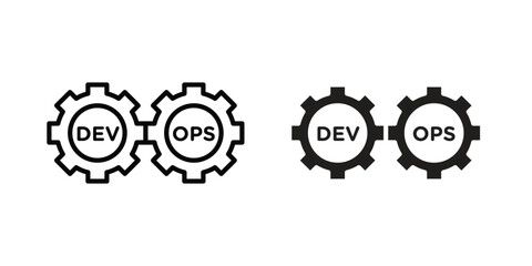 Devops icon Logo Design Vector Template Illustration