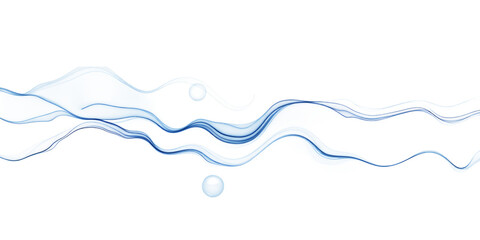 Wall Mural - a dynamic splash of light blue liquid with droplets against a stark art form on transparent backgrou