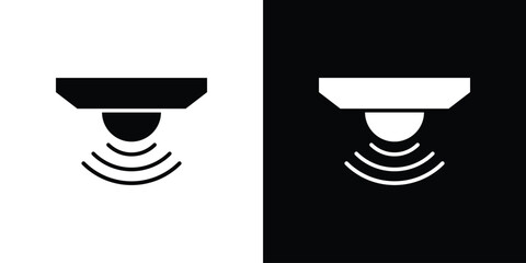 Infrared icon symbol in black and white color. Silhouette Styles.