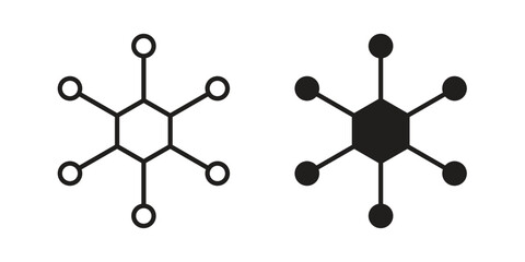 Hub icon vector, sign and symbol for design, website or apps elements.