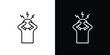 © Natubhai - Stress icon vector symbols pack in black and white lines