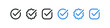 © icons gate - Check mark icon button set, Verified badge icon tick symbol Vector blue verification badge approved check mark icon with correct buttons - Quality certify icon . official account profile verify icon
