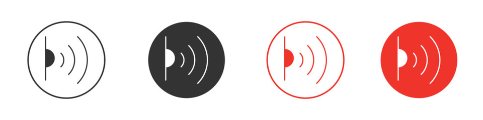 Infrared icon symbol. Simple, flat design for web or mobile app. Minimal Vector illustration logotype.
