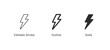 © icons gate - thunder bolt flash icon, flash lightning bolt icon - Electric power icon symbol - Power energy icon sign in filled, thin, line, outline and stroke style for apps and website
