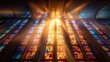 © Dina - Cathedral stained glass sunbeams.  Possible use faith, hope