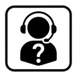 © Momo - Customer service helpdesk icon with transparent background symbolizing support center and assistance
