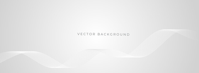white and gray abstract backround with flowing lines pattern, vector illustration.