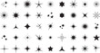 © dhruvik - Shining Star Icon Set – Black Starburst, Sparkle, Radiant, Light Icon, Flash, Decorative, Twinkle, Emphasis, Symbol, Graphic