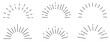 © Riki Rudd - Set icon sunbursts symbol editable stroke