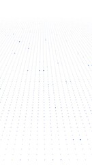 Wall Mural - artistic blurred dotted lines travel motion on white vertical background.