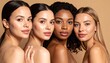 © Ai_Stock - Four diverse women, with different skin tones, pose shoulder-to-shoulder, looking at the viewer.