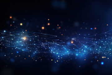 Wall Mural - captivating representation of communication networks emphasized by fluid technology waves