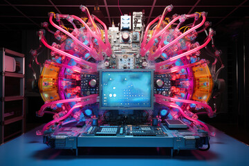 Wall Mural - quantum computer showcasing advanced quantum computing technology in modern science
