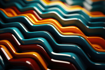 Wall Mural - twisted abstract portal featuring a hexagonal pattern in ultra-realistic design