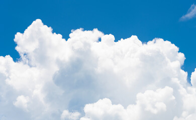 Wall Mural - Skyscape and cloudscape. Sky with clouds. Cloudy skyscape background. Cloudscape sky background. Cloud in the sky. Background with cloud. Gloomy sky with overcast clouds. Blue expanse