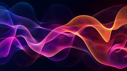 Wall Mural - Abstract design with vibrant, flowing lines.