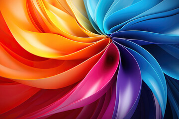 Wall Mural - vivid fractal patterns in a mesmerizing abstract background with flowing designs