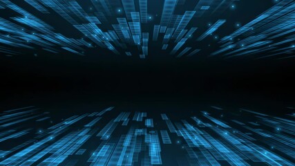 Wall Mural - a mesmerizing abstract background featuring a dynamic perspective with blue light patterns and a fut