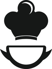 Wall Mural - black business gentleman chef hat vector symbol design