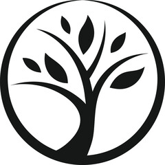 Wall Mural - Apple abstract leaf and black tree illustration with cartoon face and mask symbols silhouette design