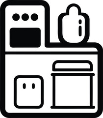 Wall Mural - vector illustration set of web icons showing a battery charger, gas stove, and battery symbol on a w