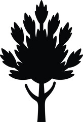 Wall Mural - Abstract vector illustration featuring a tree silhouette with hands, symbolizing nature's growth and floral design elements