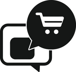 Wall Mural - a sleek vector illustration of a glossy shopping cart icon, perfect for web, e-commerce, and retail 