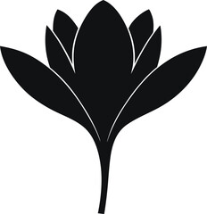 Wall Mural - black and green leaves vector illustration set with natural floral design for eco plant and tree ico