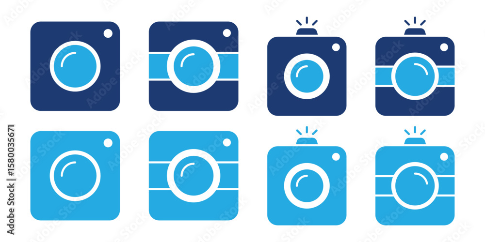 Camera Annotation Icon Camera icon set. Photography camera vector. focus symbol. cam logo or ...