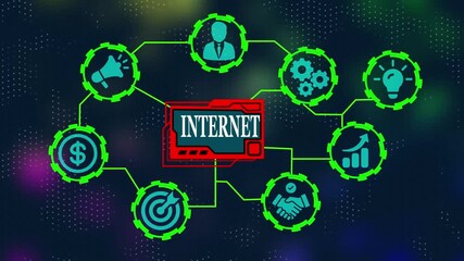  internet and networking concept. network connection and data connections concept. 