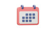 © MiguelAngel - 3D Calendar Illustration Pink and Blue Date Event Month Transparent