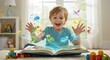 © AlifBastyawan - Enthralled boy discovering a magical world brought to life by an enchanted book