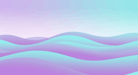 Wall Mural - Abstract Gradient Wavy Line Pattern Landscape