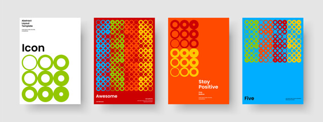 Wall Mural - geometric poster template. abstract business presentation design. isolated brochure layout. banner. 