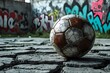 © Langit - Black and white classic leather soccer ball isolated for sport and team play