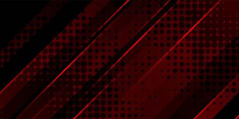 Wall Mural - abstract red and black design background with stroke and shadow effect. red gradient wallpaper with 
