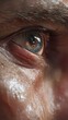 © cool graphic - A close up of a human eye with visible iris eyebrow eyelashes and skin texture in sharp detail