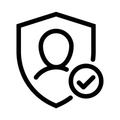 Wall Mural - user privacy icon. cybersecurity icon. vector icon with editable stroke. isolated on transparent bac