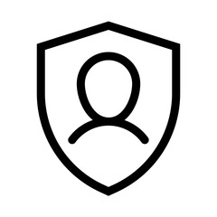 Wall Mural - user privacy icon. cybersecurity icon. vector icon with editable stroke. isolated on transparent bac