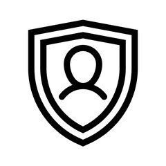 Wall Mural - user privacy icon. cybersecurity icon. vector icon with editable stroke. isolated on transparent bac