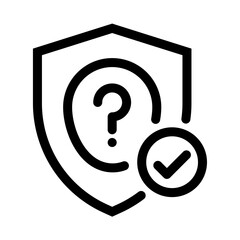 Wall Mural - user privacy icon. cybersecurity icon. vector icon with editable stroke. isolated on transparent bac