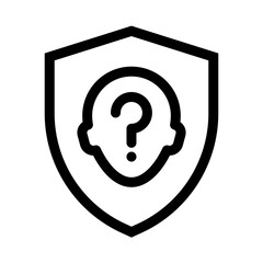 Wall Mural - user privacy icon. cybersecurity icon. vector icon with editable stroke. isolated on transparent bac