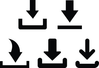 Simple download icon set vector illustration for digital interfaces and ui design File download icon Download icon set. Download button collection. File download icon vector