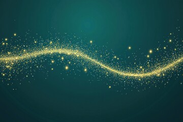 Wall Mural - curved golden glitter with sparkles background abstract flare.